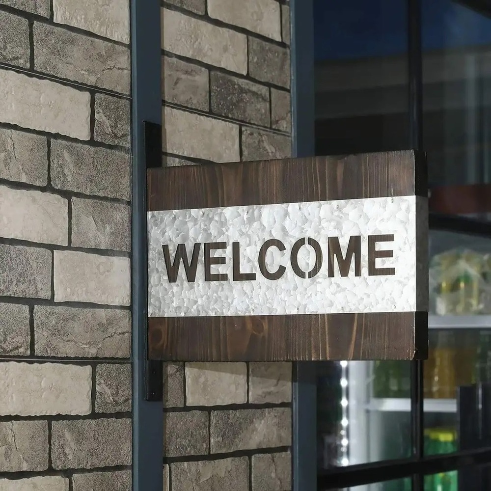 Wall Mounted Welcome Sign